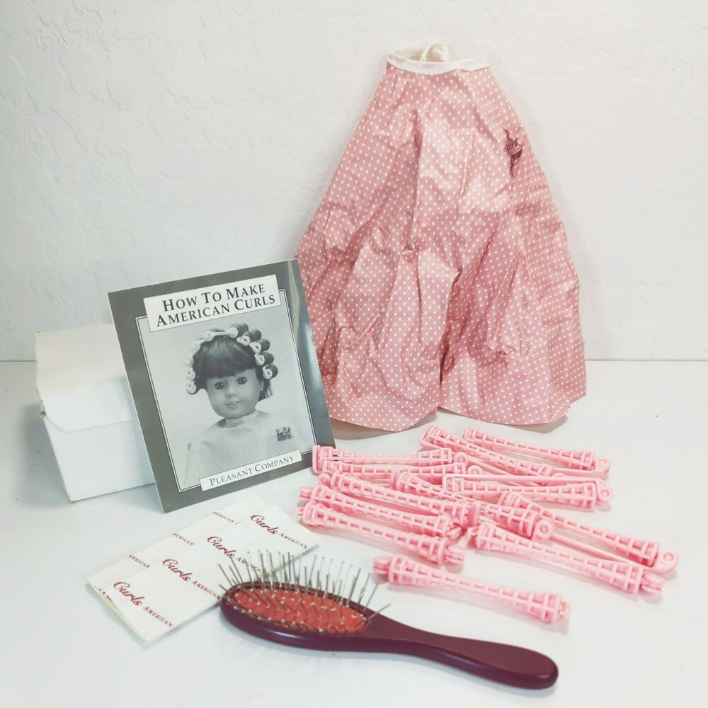 American Girl Hair Care Set 1993 Pleasant Company Rollers Brush